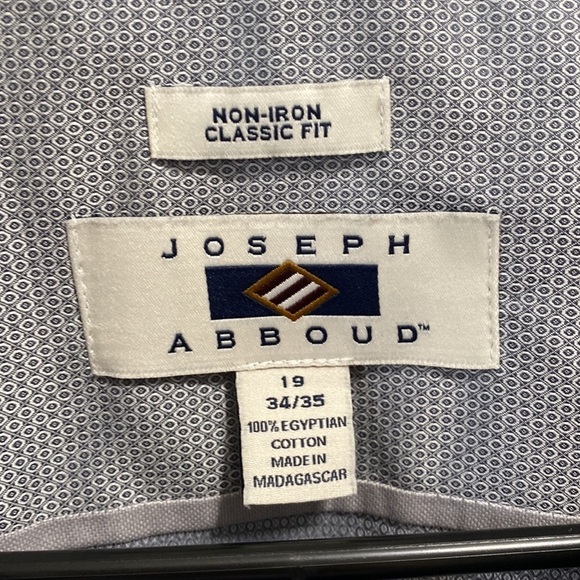 Joseph Abboud Egyptian Cotton Long Sleeve Button Up Non Iron Classic Fit Shirt - Picture 6 of 7